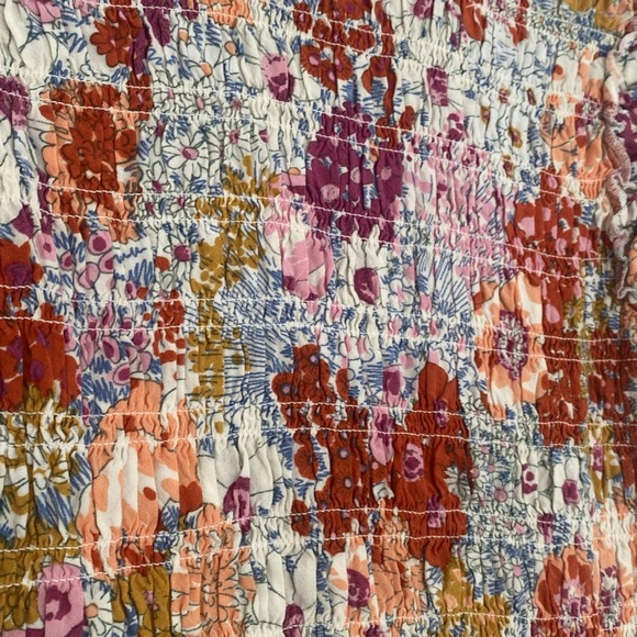 Liberty love multi color floral smocked dress size large - Picture 12 of 13